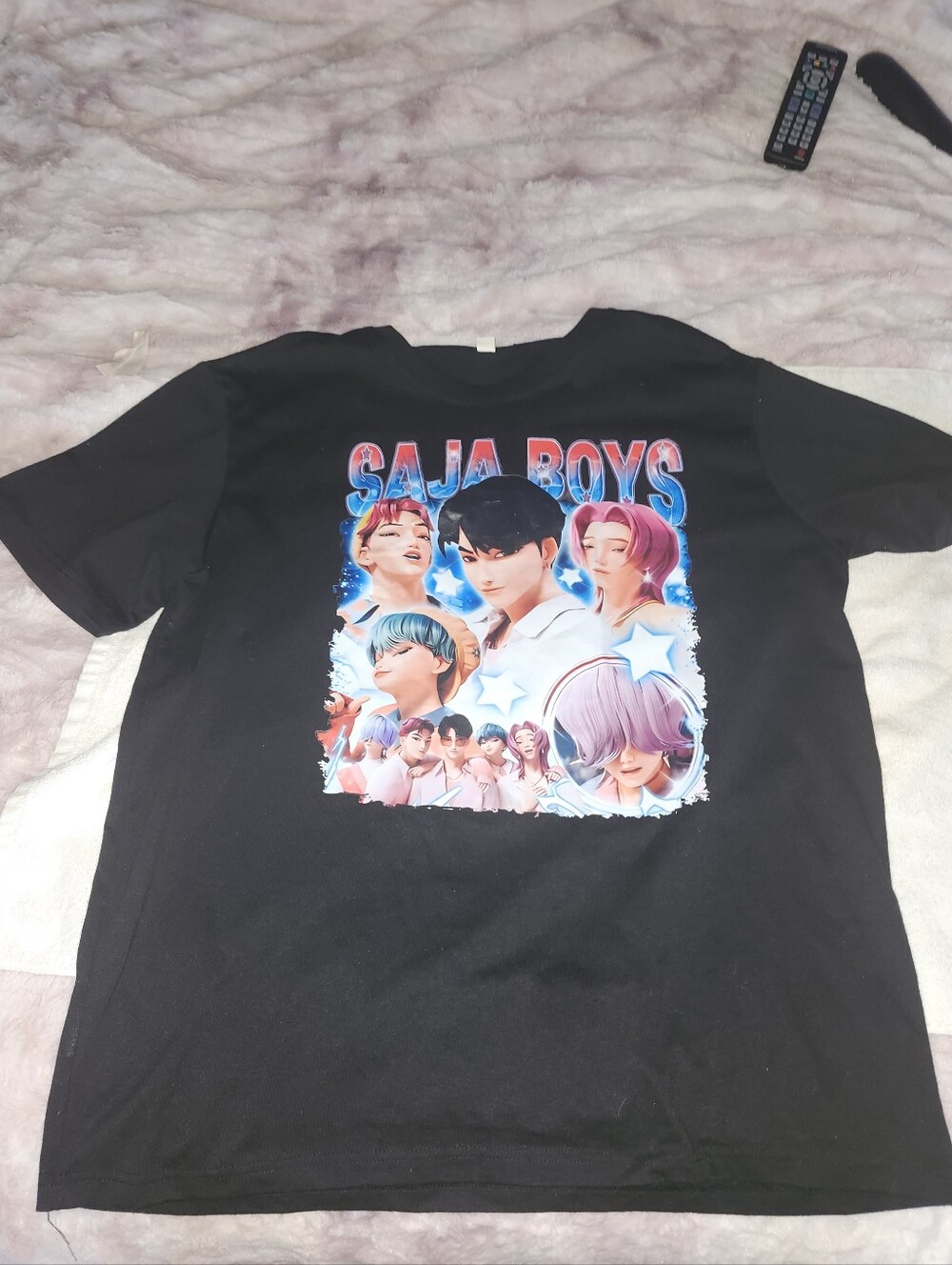 Black 'SAJA BOYS' Graphic Adult Tee